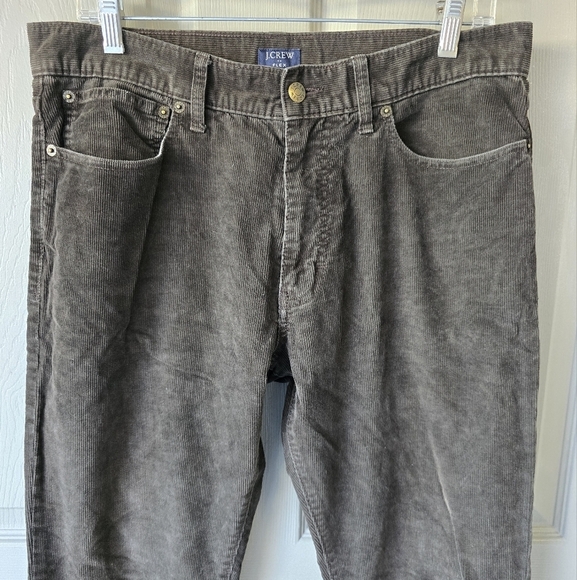 J.Crew Men's Corduroy Pants 32x32 Green Straight Leg Flex Retro - Picture 5 of 12